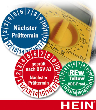 Prüfplaketten sorgen für sichere Maschinen und Anlagen Prüfplaketten sorgen für sichere Maschinen und Anlagen