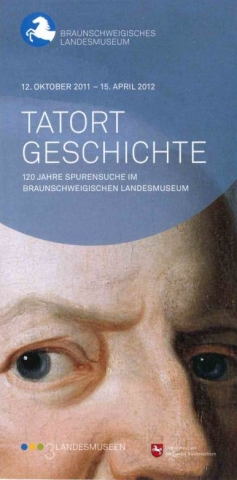 Flyer der Ausstellung Tatort Geschichte