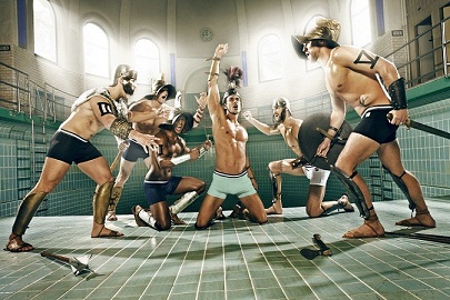 Foto QVC: Wasserball-Team Deutschland & Marcus Schenkenberg