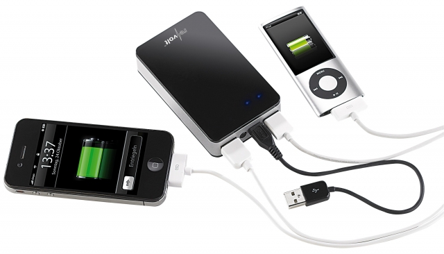 Revolt Powerbank mit 5000 mAh für iPod, iPhone, Handy, Player