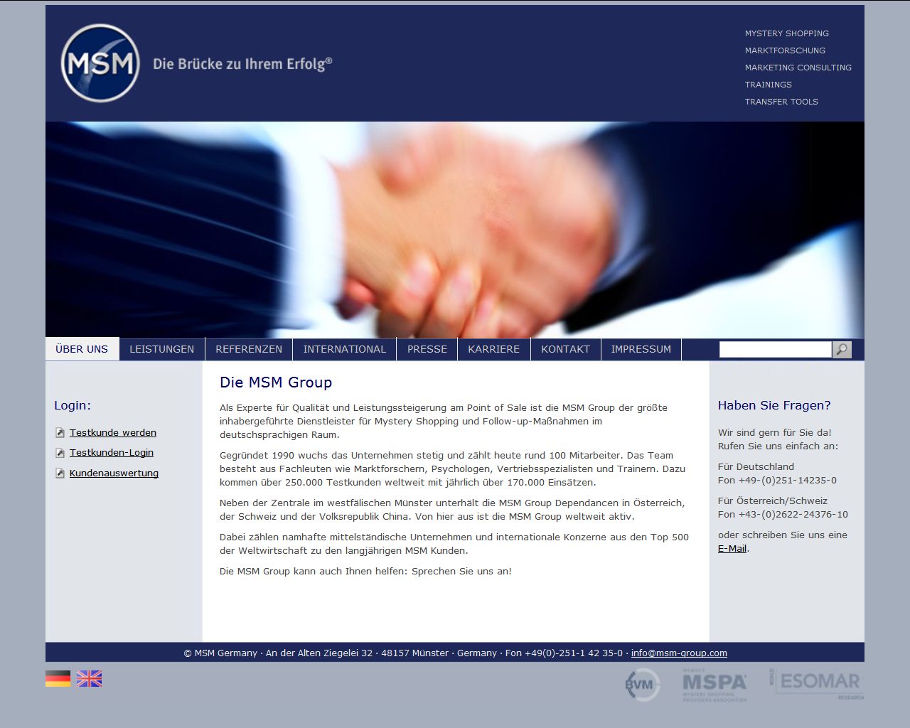 Die neue MSM-Website. Foto: MSM Group. Die neue MSM-Website. Foto: MSM Group.