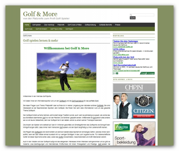 Golf spielen