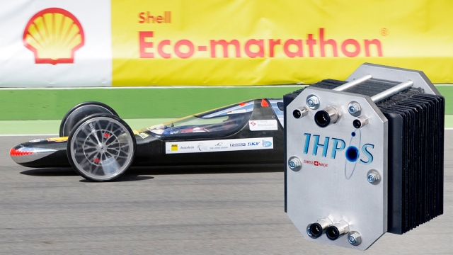 Siegerfahrzeug?Schluckspecht? beim Shell Eco-Marathon 2011 und IHPoS-S-Stack mit  Polymerelektrolytm