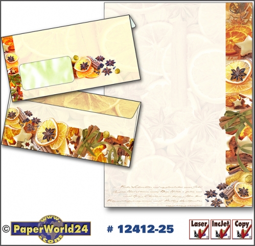 Weihnachtsbriefpapier Set von PaperWorld24.com