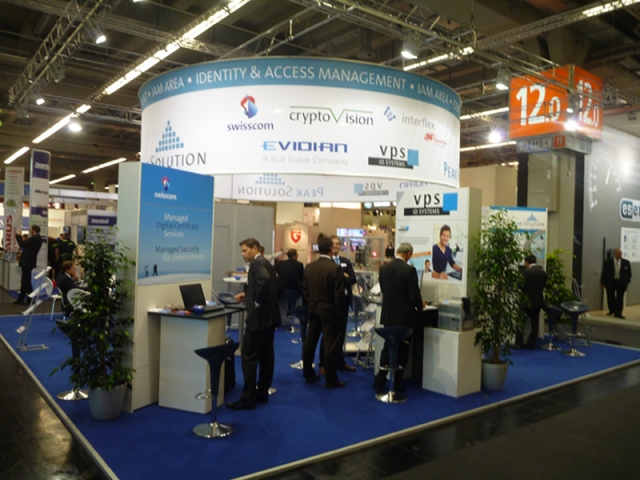 Messestand von Peak Solution mit Partnern auf der it-sa:?Peak IAM Area? Messestand von Peak Solution mit Partnern auf der it-sa:?Peak IAM Area?