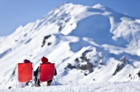 Relaxen im Liegestuhl im Skigebiet Rosskopf (Eisacktal)