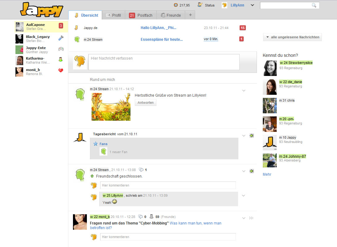 Jappy-Relaunch: Die neue Übersicht in Version 4. Jappy-Relaunch: Die neue Übersicht in Version 4.