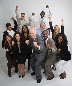 Motiviertes Partner Computer Team