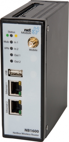 Der NetBox NB1600 Router ermöglicht die industrielle M2M Kommunikation. Der NetBox NB1600 Router ermöglicht die industrielle M2M Kommunikation.