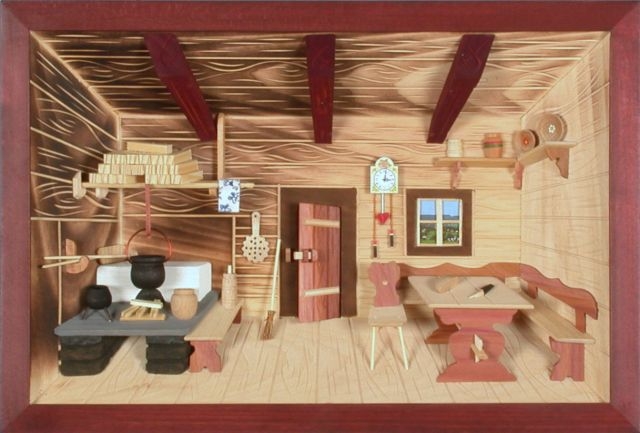 3D Holzbild Bauernstube vom Dieter Dorsch im Shop www.3d-holzbilder-dorsch.de 3D Holzbild Bauernstube vom Dieter Dorsch im Shop www.3d-holzbilder-dorsch.de