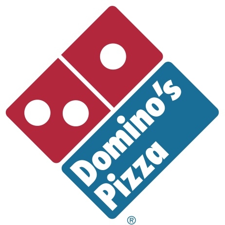Logo des beliebten Pizza-Lieferdienstes Domino Logo des beliebten Pizza-Lieferdienstes Domino