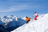 Skifahrer auf der Piste (Salzburger Sportwelt) Skifahrer auf der Piste (Salzburger Sportwelt)