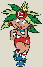 Offizielles Mascottchen (MARABANITA) des Marathon in Havanna Offizielles Mascottchen (MARABANITA) des Marathon in Havanna