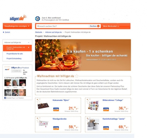 billiger.de-Weihnachtsaktion