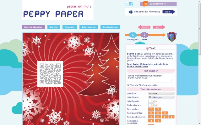 Geschenkpapier mit QR Code