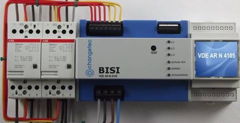 changetec BISI nach DIN VDE AR N 4105 - als zentraler NA Schutz mit Display, vorverdrahtet für dreip changetec BISI nach DIN VDE AR N 4105 - als zentraler NA Schutz mit Display, vorverdrahtet für dreip