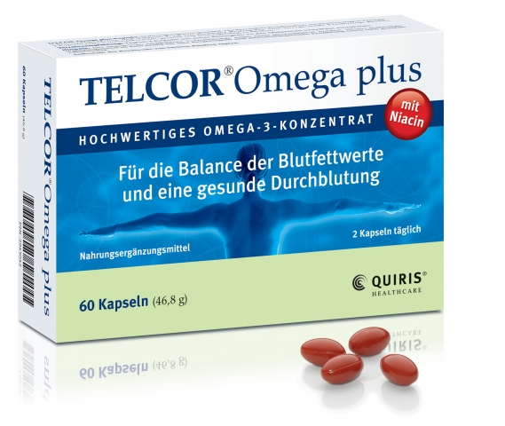 Telcor Omega plus: Omega-3 plus Niacin Telcor Omega plus: Omega-3 plus Niacin
