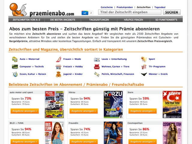 Zeitschriften günstig mit Prämie abonnieren Zeitschriften günstig mit Prämie abonnieren