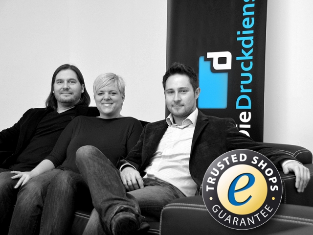 DieDruckdienstleister.de (Gründungsteam: Stefan Plomitzer, Kathrin Plomitzer, Thomas Baumann, v.l.) DieDruckdienstleister.de (Gründungsteam: Stefan Plomitzer, Kathrin Plomitzer, Thomas Baumann, v.l.)