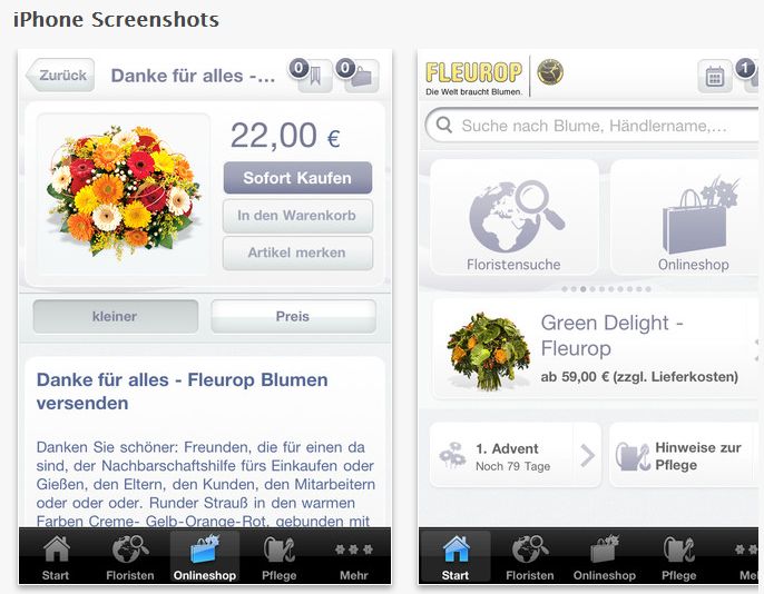 Blumen via iPhone: Die Fleurop-App ist da! Blumen via iPhone: Die Fleurop-App ist da!
