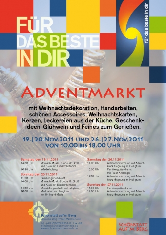 Adventsmarkt in Schönstatt auf`m Berg, Memhölz Adventsmarkt in Schönstatt auf`m Berg, Memhölz