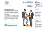 Startseite der neuen Website von Bayer + Riedl Startseite der neuen Website von Bayer + Riedl