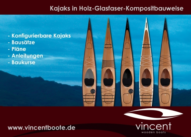 Vincent Wooden Boats - Kajaks aus Holz, Bausätze, Baupläne und Baukurse Vincent Wooden Boats - Kajaks aus Holz, Bausätze, Baupläne und Baukurse