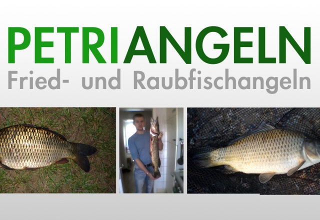 Petri Angeln Logo und einige Fangfotos