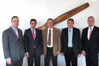 Von links: Stefan Egert, Rui Macedo, Jens Bielert, Reinhold Mergenthal, Christoph Baus Von links: Stefan Egert, Rui Macedo, Jens Bielert, Reinhold Mergenthal, Christoph Baus