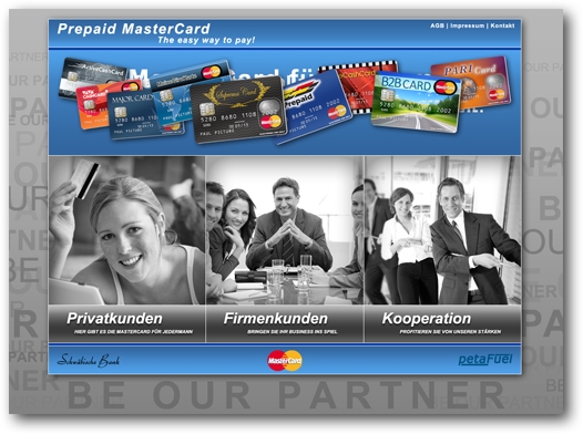 Die neue Prepaid MasterCard Seite: www.mastercard-prepaid.de