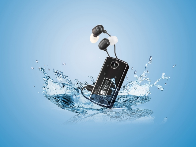 auvisio Wasserdichter MP3-Player DMP-430.H2O, 4GB mit OLED-Display auvisio Wasserdichter MP3-Player DMP-430.H2O, 4GB mit OLED-Display