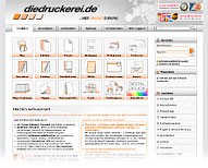 Überarbeitete Website mit neuem Logo unter www.diedruckerei.de