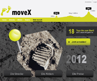 moveX Homepage mit interaktiven Elementen moveX Homepage mit interaktiven Elementen
