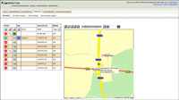 Das Flottenmanagement im RoadRunner24-FleetPosition zeigt die Positions- und Statusinformationen