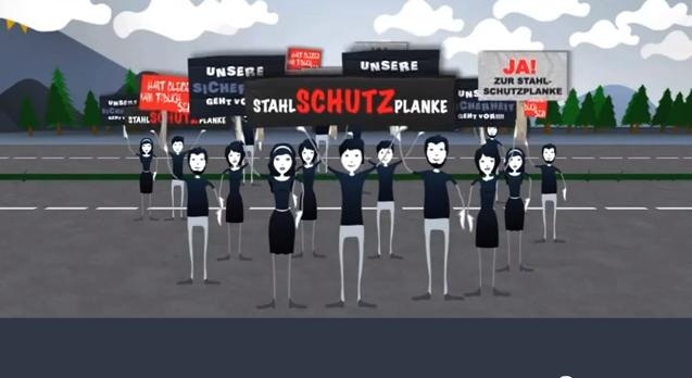 Kurzfilme auf nachgeben.com klären auf, warum Leitplanken aus Stahl der sicherste und beste Schutz a