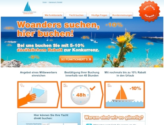 Yachtcharter-Discount: Mitmachen spart Geld