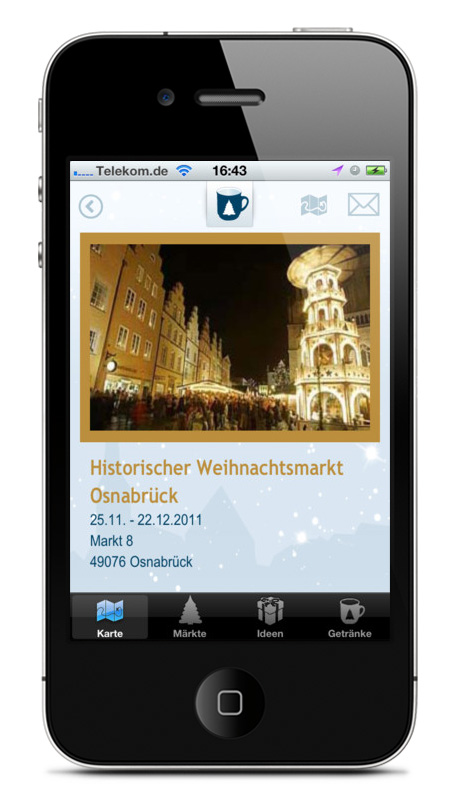 Weihnachtsmärkte24-App Weihnachtsmärkte24-App