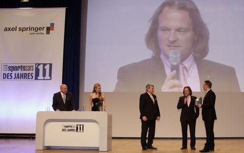 Andreas Schwarz, Gemballa GmbH, bei der Preisübergabe