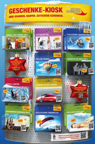 Der Jochen Schweizer Geschenke-Kiosk - Geschenkeinkauf
