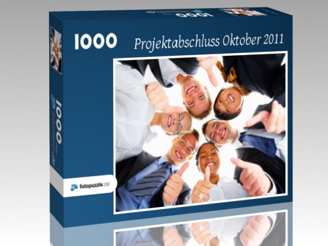 Ein Fotopuzzle für Geschäftspartner. Damit setzt man auf eine dauerhafte Bindung.