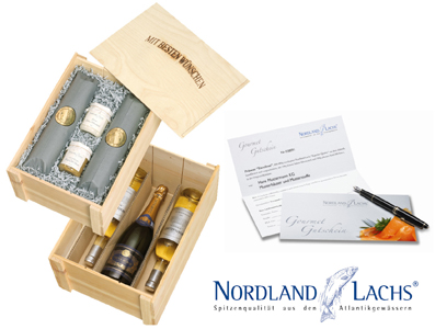 Genuss zum Wunschtermin: Der Nordland-Lachs Gourmet-Gutschein hält, was er verspricht. www.nordland- Genuss zum Wunschtermin: Der Nordland-Lachs Gourmet-Gutschein hält, was er verspricht. www.nordland-
