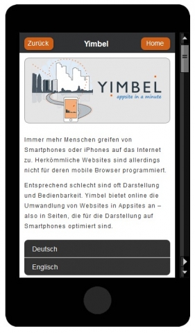 Yimbel: mobile Websites aus der Cloud
