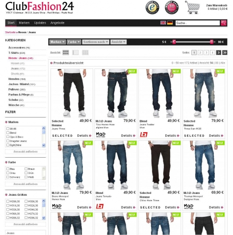 Neue Marken Jeans bei Clubfashion24.de Neue Marken Jeans bei Clubfashion24.de