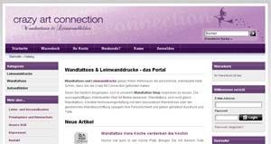 Crazy Art Conncetion mit neuem Shop Crazy Art Conncetion mit neuem Shop