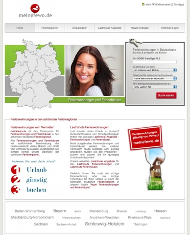 meinefewo.de - Ferienwohnungen und Ferienhäuser in den schönsten Ferienregionen