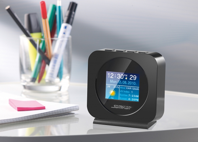 SOMIKON Internet-Wetterstation mit Farb-TFT, Dia-Show und Wecker SOMIKON Internet-Wetterstation mit Farb-TFT, Dia-Show und Wecker