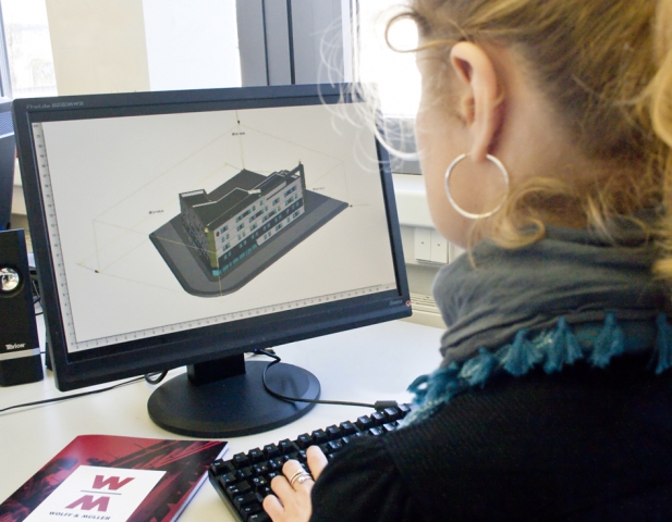 Bauen in fünf Dimensionen: Mit BIM kann WOLFF&MÜLLER außer der 3D-Geometrie auch Bauablauf und Koste