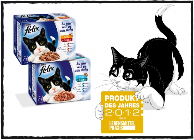 FELIX SO GUT WIE ES AUSSIEHT Doppelt lecker wird Produkt des Jahres 2012 FELIX SO GUT WIE ES AUSSIEHT Doppelt lecker wird Produkt des Jahres 2012