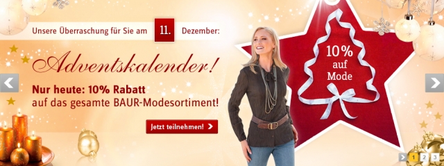 BAUR-Adventskalender vom 11. Dezember