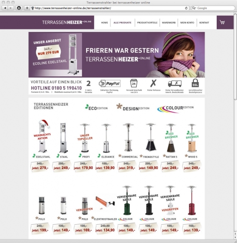 Enders Heizstrahler Sortiment bei terrassenheizer online Enders Heizstrahler Sortiment bei terrassenheizer online